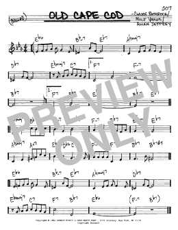 page one of Old Cape Cod (Real Book – Melody & Chords – C Instruments)