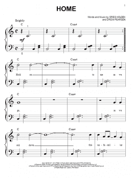 page one of Home (Big Note Piano)