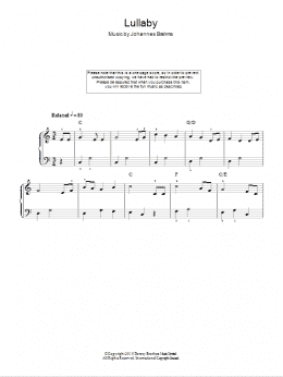 page one of Lullaby (Easy Piano)
