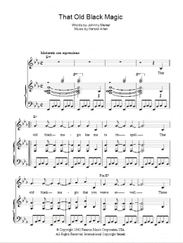 page one of That Old Black Magic (Piano, Vocal & Guitar Chords)