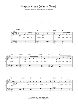 page one of Happy Xmas (War Is Over) (Easy Piano)