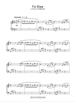 page one of Fur Elise (Easy Piano)