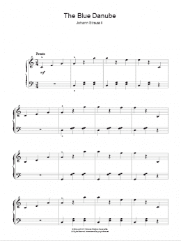 page one of (On The Beautiful) The Blue Danube (Easy Piano)