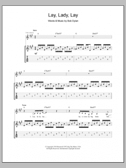 page one of Lay Lady Lay (Guitar Tab)