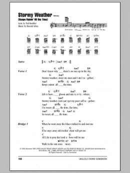 page one of Stormy Weather (Keeps Rainin' All The Time) (Ukulele Chords/Lyrics)