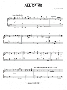 page one of All Of Me (Piano Solo)