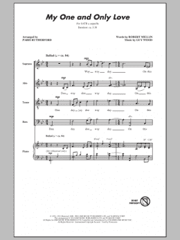 page one of My One And Only Love (SATB Choir)