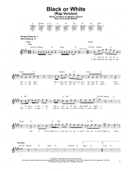 page one of Black Or White (Easy Guitar)