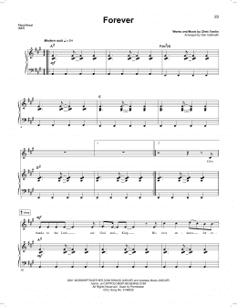 page one of Forever (Piano & Vocal)