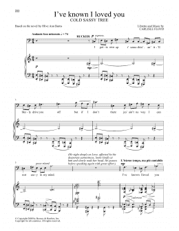 page one of I've Known I Loved You (Piano & Vocal)