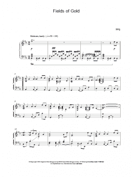 page one of Fields Of Gold (Piano Solo)