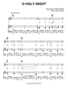 page one of O Holy Night (Piano, Vocal & Guitar Chords (Right-Hand Melody))