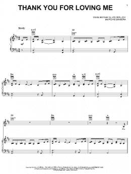 page one of Thank You For Loving Me (Piano, Vocal & Guitar Chords (Right-Hand Melody))