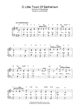 page one of O Little Town Of Bethlehem (Easy Piano)