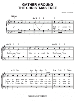 page one of Gather Around The Christmas Tree (Easy Piano)