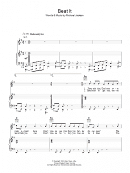 page one of Beat It (Piano, Vocal & Guitar Chords)