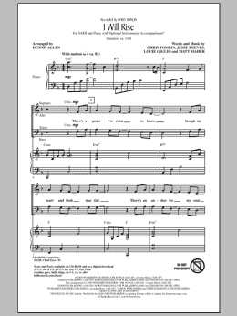 page one of I Will Rise (SATB Choir)