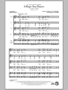 page one of I Hope You Dance (SATB Choir)