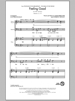 page one of Feeling Good (arr. Alan Billingsley) (TTBB Choir)