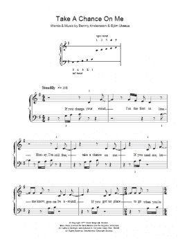 page one of Take A Chance On Me (Easy Piano)