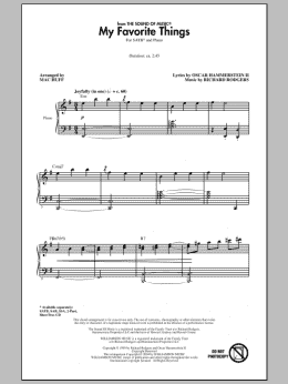 page one of My Favorite Things (from The Sound Of Music) (SATB Choir)