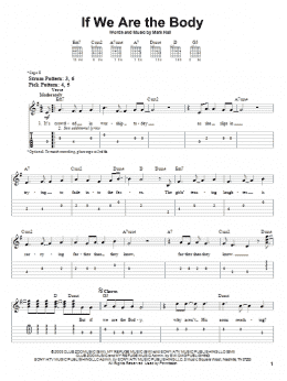 page one of If We Are The Body (Easy Guitar Tab)