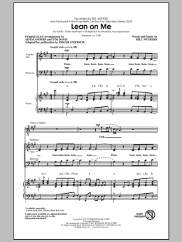 page one of Lean On Me (ed. Roger Emerson) (SAB Choir)