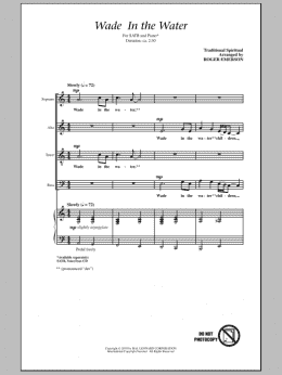 page one of Wade In The Water (SATB Choir)