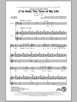 page one of (I've Had) The Time Of My Life (arr. Mac Huff) (SAB Choir)