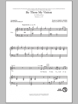 page one of Be Thou My Vision (SATB Choir)