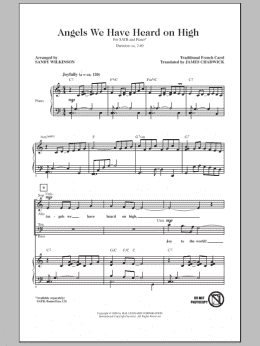 page one of Angels We Have Heard On High (SATB Choir)