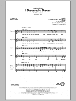 page one of I Dreamed A Dream (SSAA Choir)