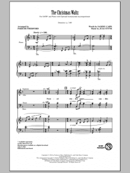 page one of The Christmas Waltz (SATB Choir)