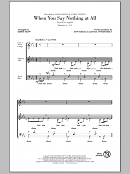 page one of When You Say Nothing At All (SATB Choir)