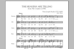 page one of The Heavens Are Telling (SATB Choir)