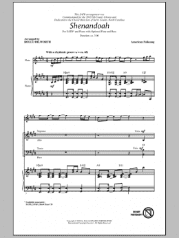 page one of Shenandoah (SATB Choir)