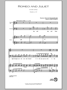 page one of Romeo And Juliet (SAB Choir)