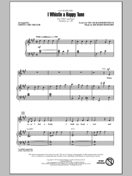 page one of I Whistle A Happy Tune (2-Part Choir)