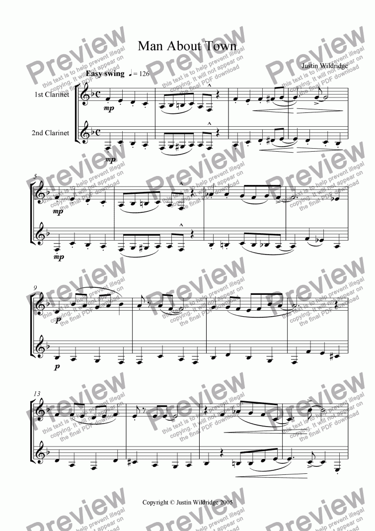 Man About Town Download Sheet Music Pdf File