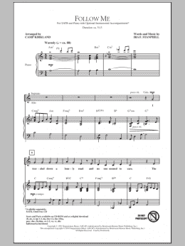 page one of Follow Me (SATB Choir)