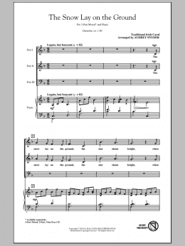 page one of The Snow Lay On The Ground (3-Part Mixed Choir)