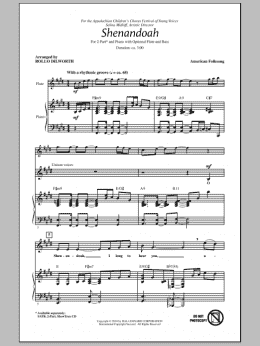 page one of Shenandoah (2-Part Choir)