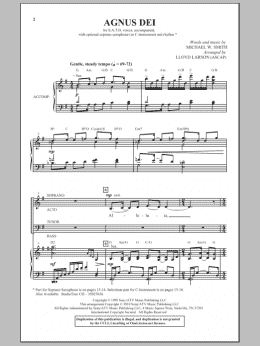 page one of Agnus Dei (SATB Choir)