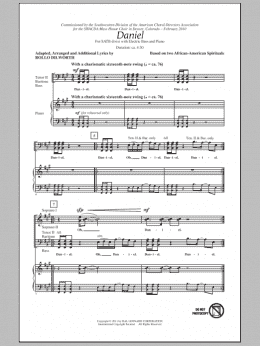 page one of Daniel (SATB Choir)