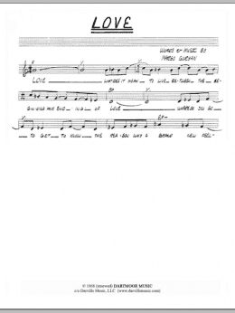 page one of Love (Lead Sheet / Fake Book)