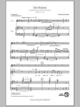 page one of Give Me Jesus (SATB Choir)