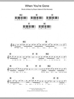 page one of When You're Gone (Piano Chords/Lyrics)