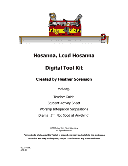 page one of Hosanna, Loud Hosanna (Choir Tool Kit)