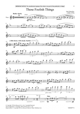 page one of These Foolish Things (Instrumental Solo)