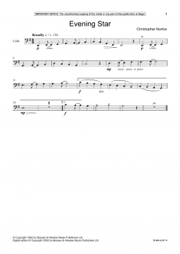 page one of Evening Star (Instrumental Solo)